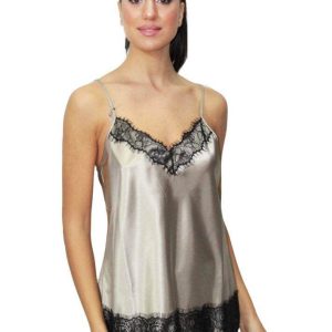 Top Bretellina Donna D1664 Tortora Amadine