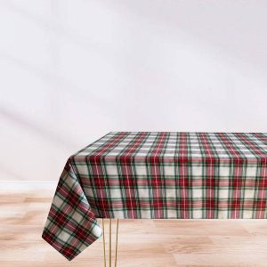 Tovaglia stampata natalizia Biancheria Tartan Servizio Tov Maestri Cotonieri