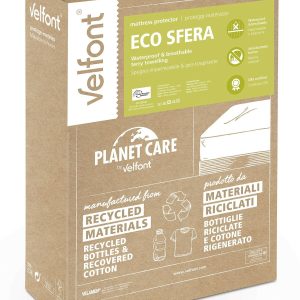 Velfont Ecosfera Proteggi Materasso Matrimoniale 160×190/200 Impermeabile,Traspirante,Antiacaro