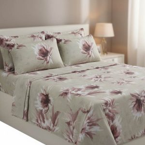 Lenzuola Stampato Biancheria Lago D'Argento Cpl MIrabello