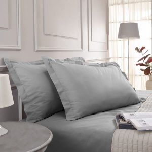 Piazza Pitti Lara Set 2 Federe a 
3 volani  100% Cotone Mercerizzato