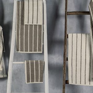 Gabel Naturae Fiume Set 2 Asciugamani + 2 ospiti in spugna tinto filo