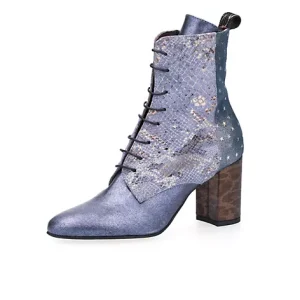 Call me blondie - Stivaletti con tacco in pelle patchwork