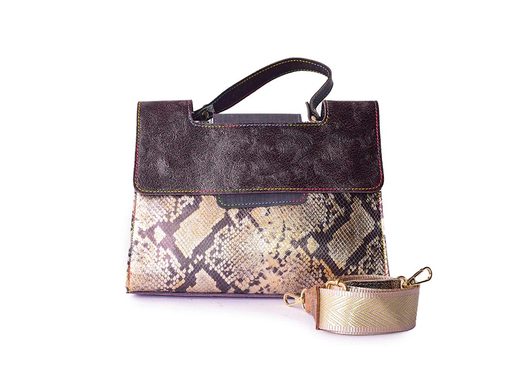 City Yard Bag - Borsa a mano in pelle patchwork - immagine 9