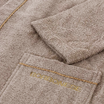 Borbonese Fine Op Accappatoio spugna unisex con cappuccio. - immagine 6