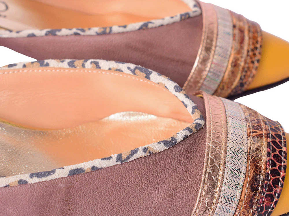 Point Break - Ballerine sfilate in pelle patchwork - immagine 8