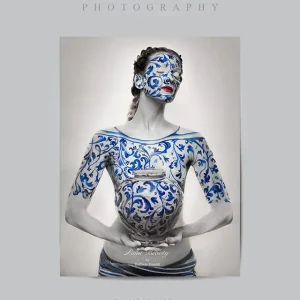 „Surreales blaues Caltagirone aus dem 18. Jahrhundert.“