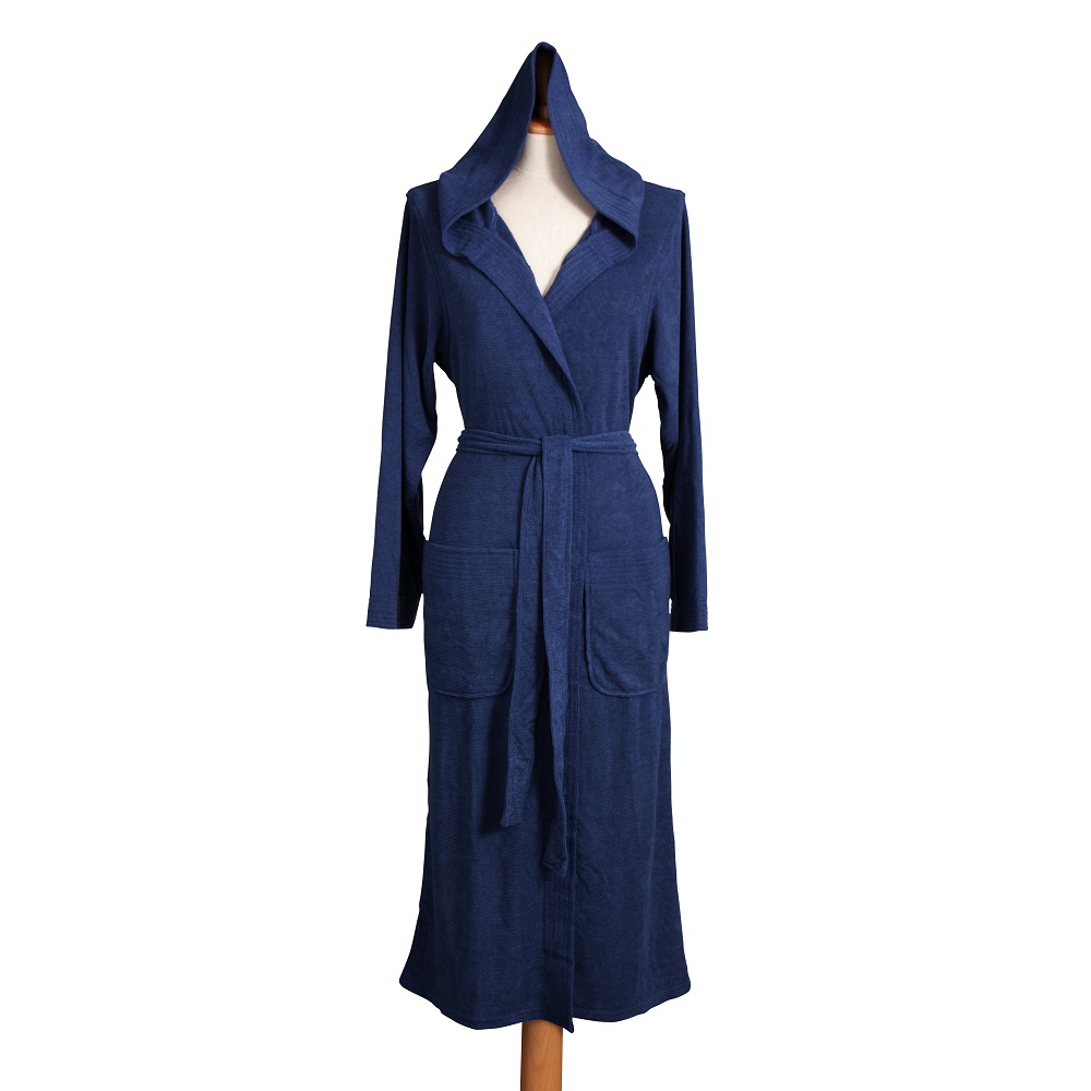 Casa Anversa Accappatoio Unisex Ego con cappuccio in microfibra con ciabatte - immagine 5