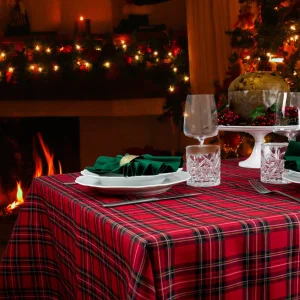 Tovaglia antimacchia natalizia Biancheria Tartan Tov Antimacchia Nat Mae