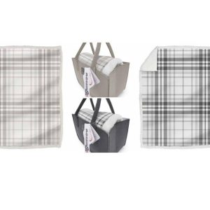 Daunex Scotland Plaid Morbidotto Light cm. 130 x 160 con borsa feltro