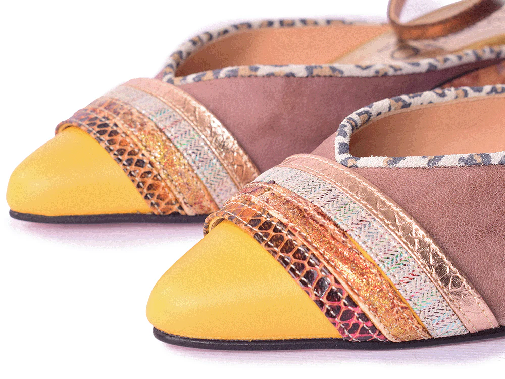 Point Break - Ballerine sfilate in pelle patchwork - immagine 9