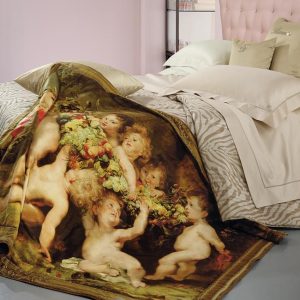 BLUMARINE Plaid Putti 140×190