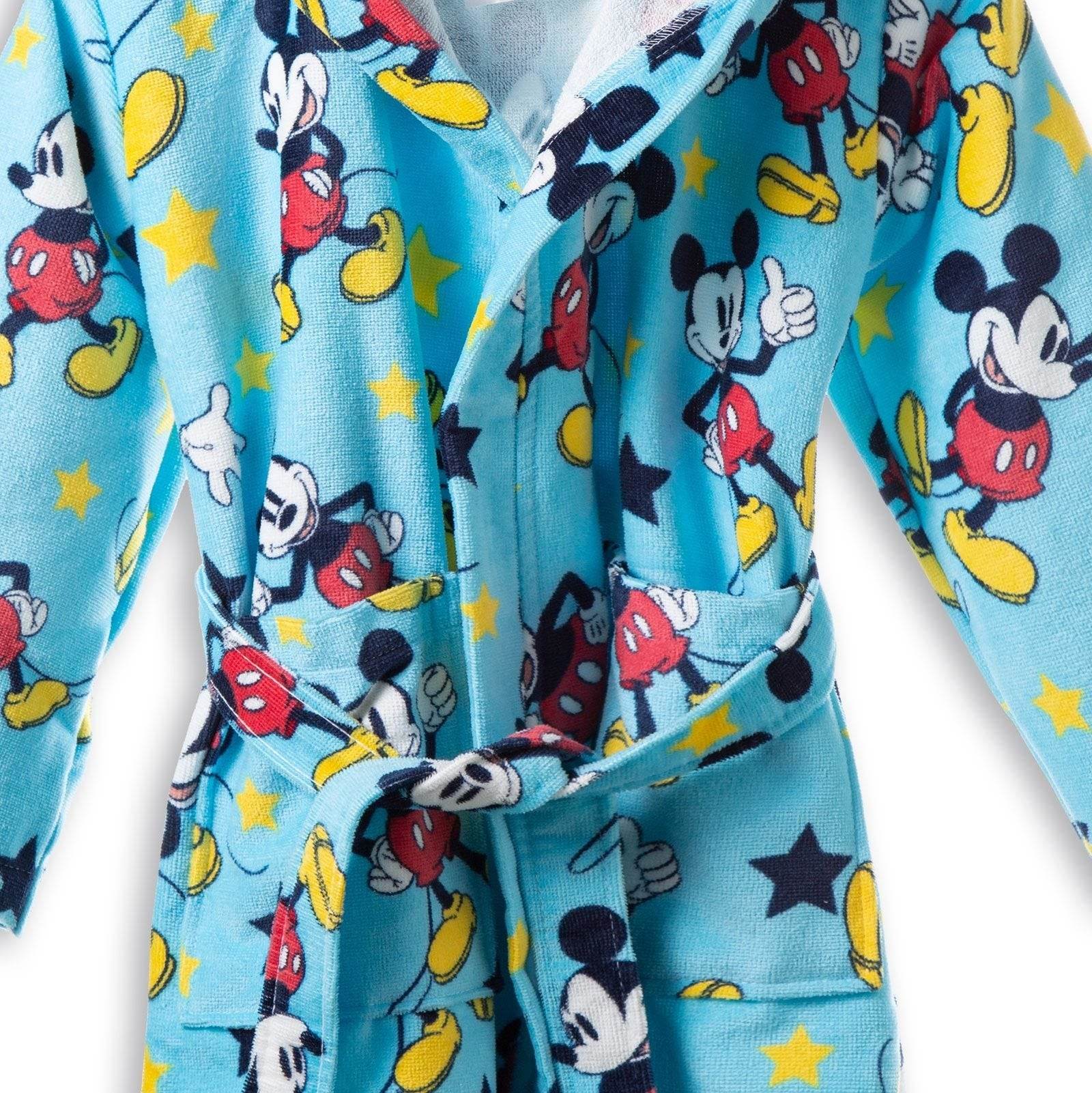 Accappatoio con cappuccio Biancheria Mickey Star acc Caleffi - immagine 3