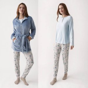 Completo pigiama Pigiama +Giacca Donna N19903 Promise