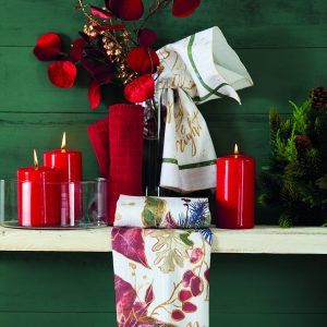 Maison Sucre’e Natale Star Set 2 Strofinacci misto lino